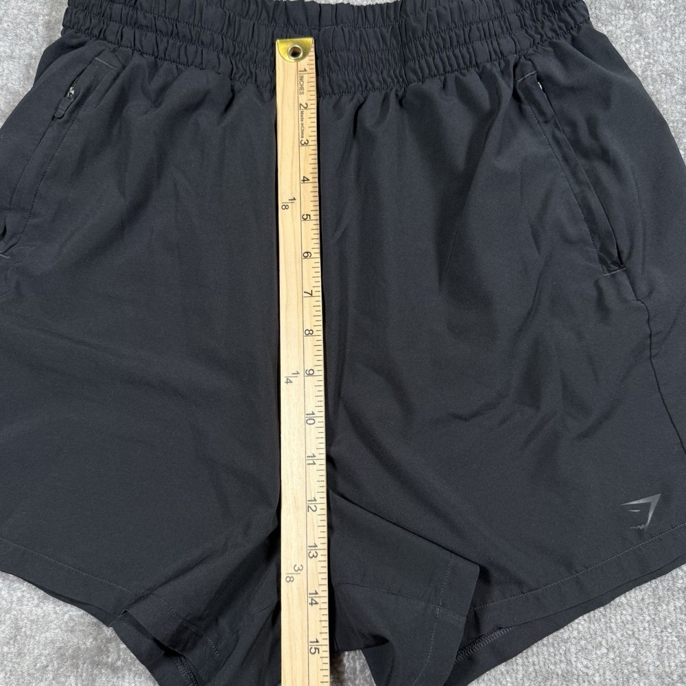 Gymshark High Waisted Woven Shorts Women's Medium Black Athleisure - Picture 5 of 7